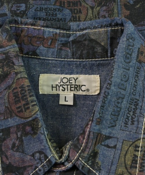 JOEY HYSTERIC（ジョーイヒステリック）シャツ 紺 サイズ:L(130cm位) キッズ/2200636818095