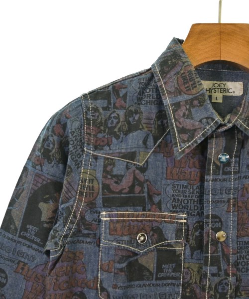 JOEY HYSTERIC（ジョーイヒステリック）シャツ 紺 サイズ:L(130cm位) キッズ/2200636818095