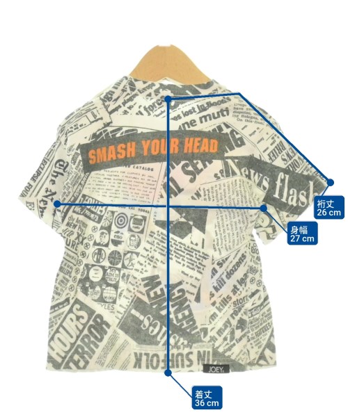 JOEY HYSTERIC（ジョーイヒステリック）Tシャツ・カットソー 白 サイズ:XS(24M位) キッズ/2200702785207