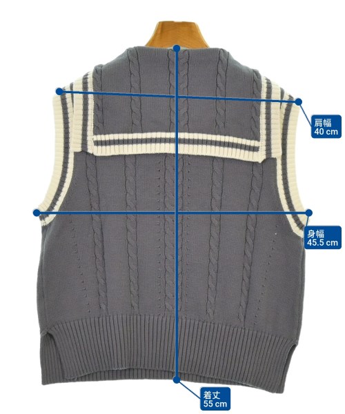 MEZZO PIANO（メゾピアノ）ニット 青 サイズ:140(11T-12T) キッズ/2200622607238