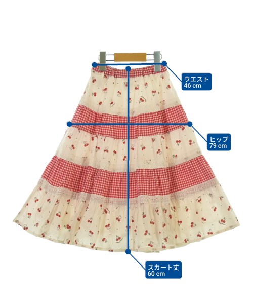 MEZZO PIANO（メゾピアノ）スカート（その他） 白 サイズ:130(9T-10T) キッズ/2200623593158