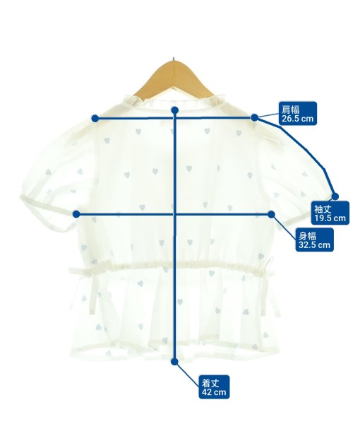 MEZZO PIANO（メゾピアノ）シャツ 白 サイズ:120(7T-8T) キッズ/2200671950132