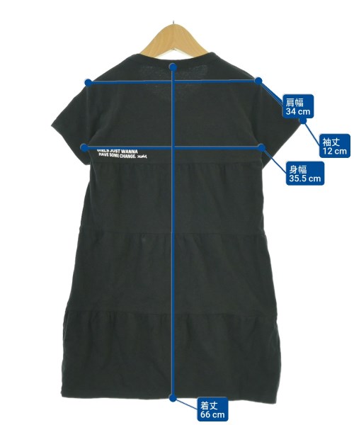 x-girl first stage（エックスガールファーストステージ）ワンピース（その他） 黒 サイズ:130(9T-10T) キッズ/2200673496027