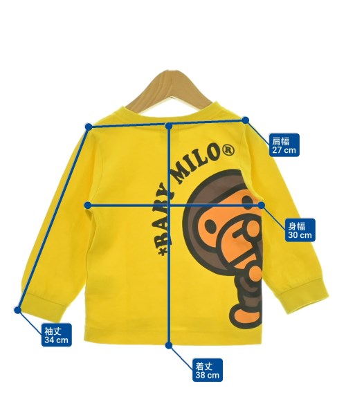 A BATHING APE（アベイシングエイプ）Tシャツ・カットソー 黄 サイズ:90(24M) キッズ/2200651760140