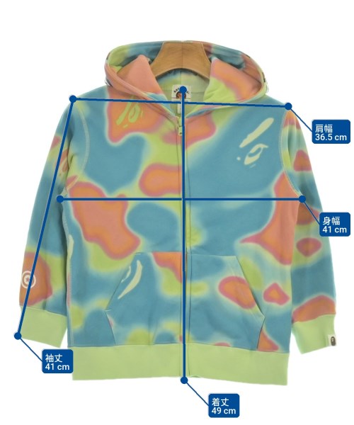 A BATHING APE（アベイシングエイプ）パーカー 青 サイズ:130(9T-10T) キッズ/2200709129189