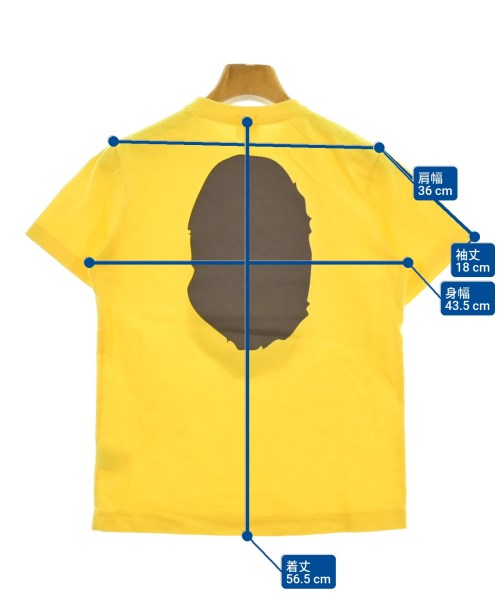A BATHING APE（アベイシングエイプ）Tシャツ・カットソー 黄 サイズ:140(11T-12T) キッズ/2200681436022