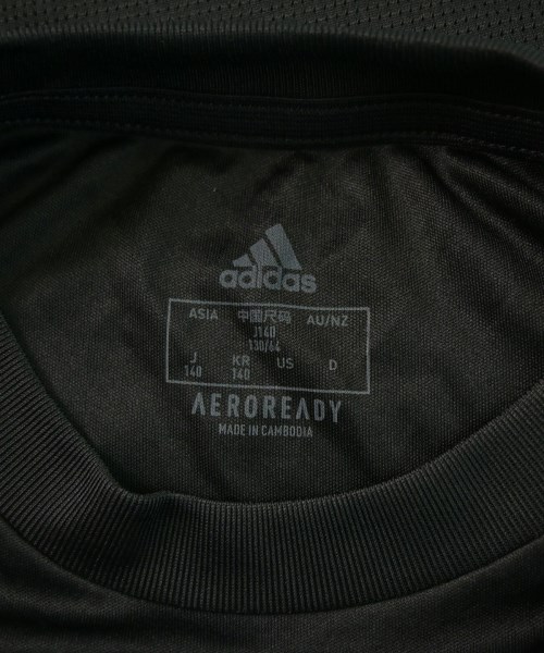 adidas（アディダス）Tシャツ・カットソー 黒 サイズ:140(11T-12T) キッズ/2200634745102