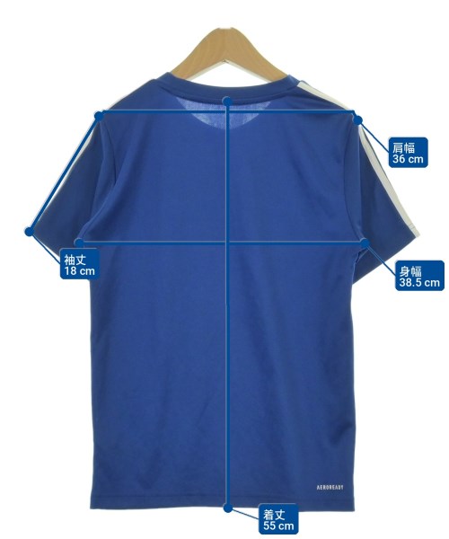 adidas（アディダス）Tシャツ・カットソー 青 サイズ:150(13T-14T) キッズ/2200691521084
