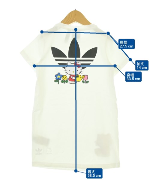 adidas（アディダス）ワンピース（その他） 白 サイズ:110(5T-6T) キッズ/2200654741092