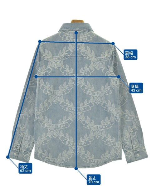 BURBERRY（バーバリー）シャツ 青 サイズ:164(15T-16T) キッズ/2200701029418