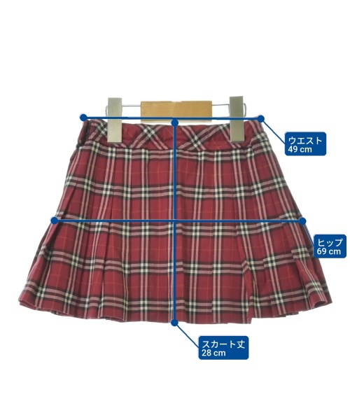 BURBERRY（バーバリー）スカート（その他） 赤 サイズ:100(3T-4T) キッズ/2200721811086