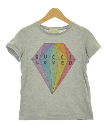 新品　グッチキッズグレーTシャツ100 GUCCI（グッチ）Tシャツ・カットソー グレー サイズ:8(120cm位) キッズ