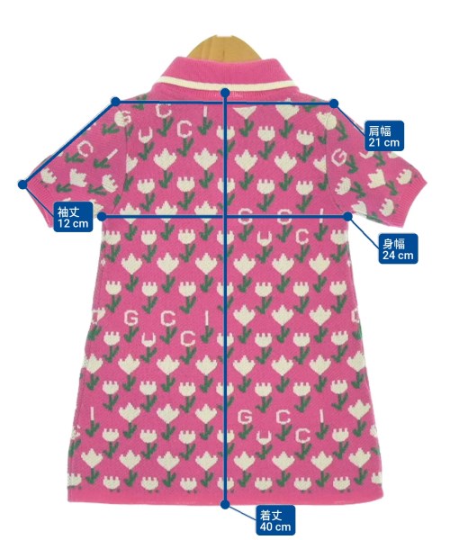 GUCCI（グッチ）ワンピース（その他） ピンク サイズ:70(6M) キッズ/2200679893066
