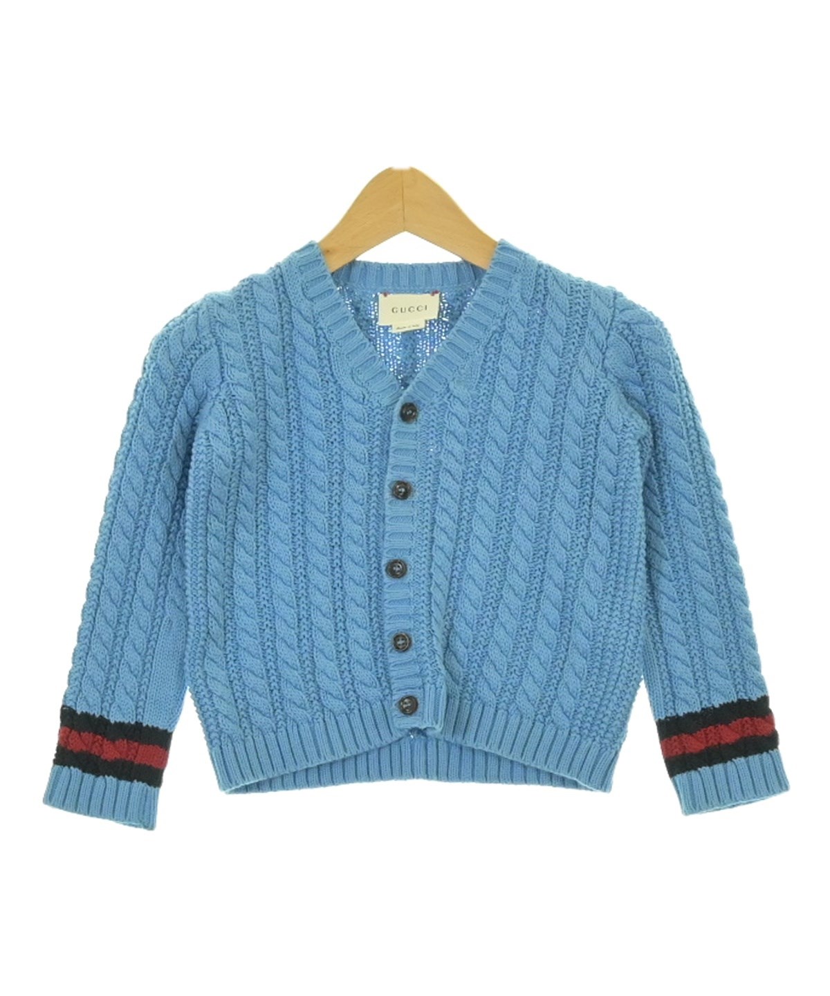 【良品】GUCCI　ベビー　キッズ　ニット　GG ネイビー　90cmくらい　4 GUCCI（グッチ）ニット 青 サイズ:80(12M) キッズ/2200656514069