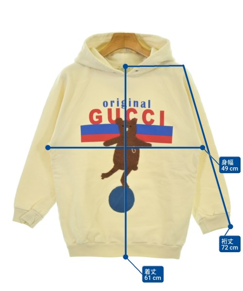 GUCCI（グッチ）パーカー 白 サイズ:10(130cm位) キッズ/2200661060131