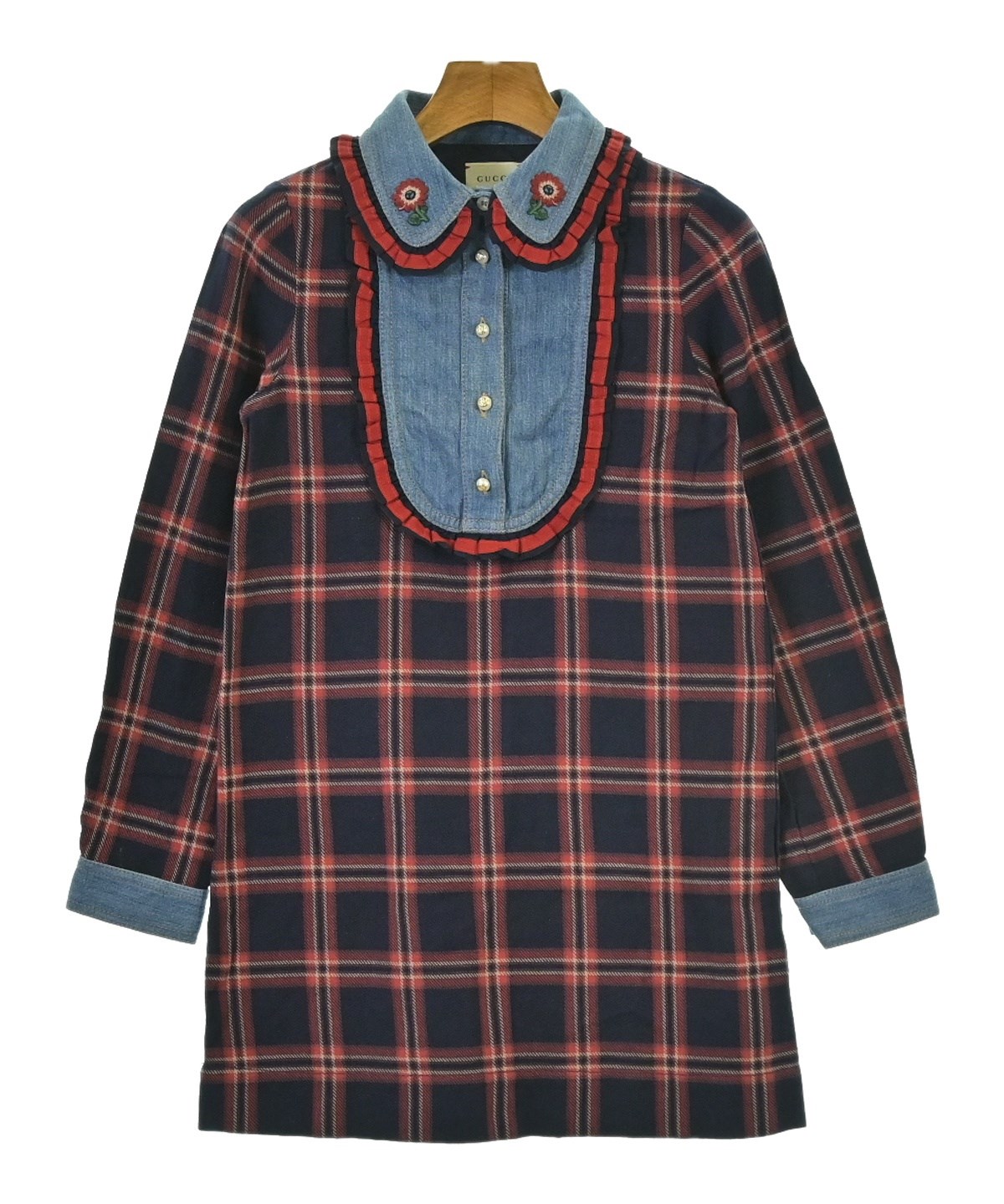 GUCCI（グッチ）ワンピース（その他） 紺 サイズ:130(9T-10T) キッズ