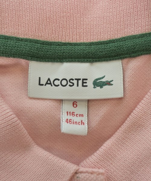 LACOSTE（ラコステ）ワンピース（その他） ピンク サイズ:116(7T-8T) キッズ/2200615395104