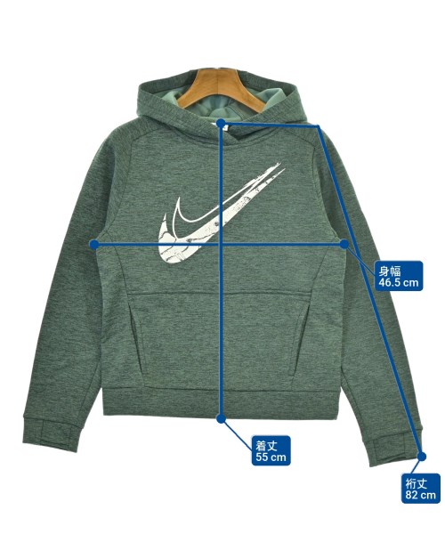 NIKE（ナイキ）パーカー 緑 サイズ:145(13T-14T) キッズ/2200640308209