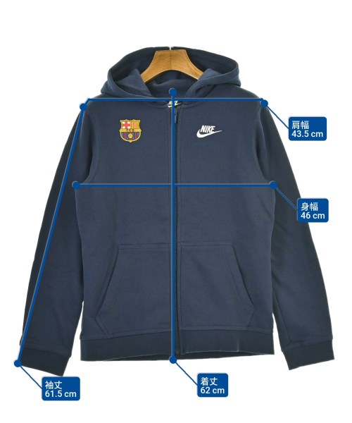 NIKE（ナイキ）パーカー 紺 サイズ:147(13T-14T) キッズ/2200642406026