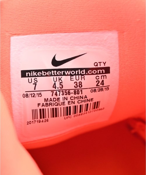 NIKE（ナイキ）スニーカー ピンク サイズ:24cm レディース/2200644379069