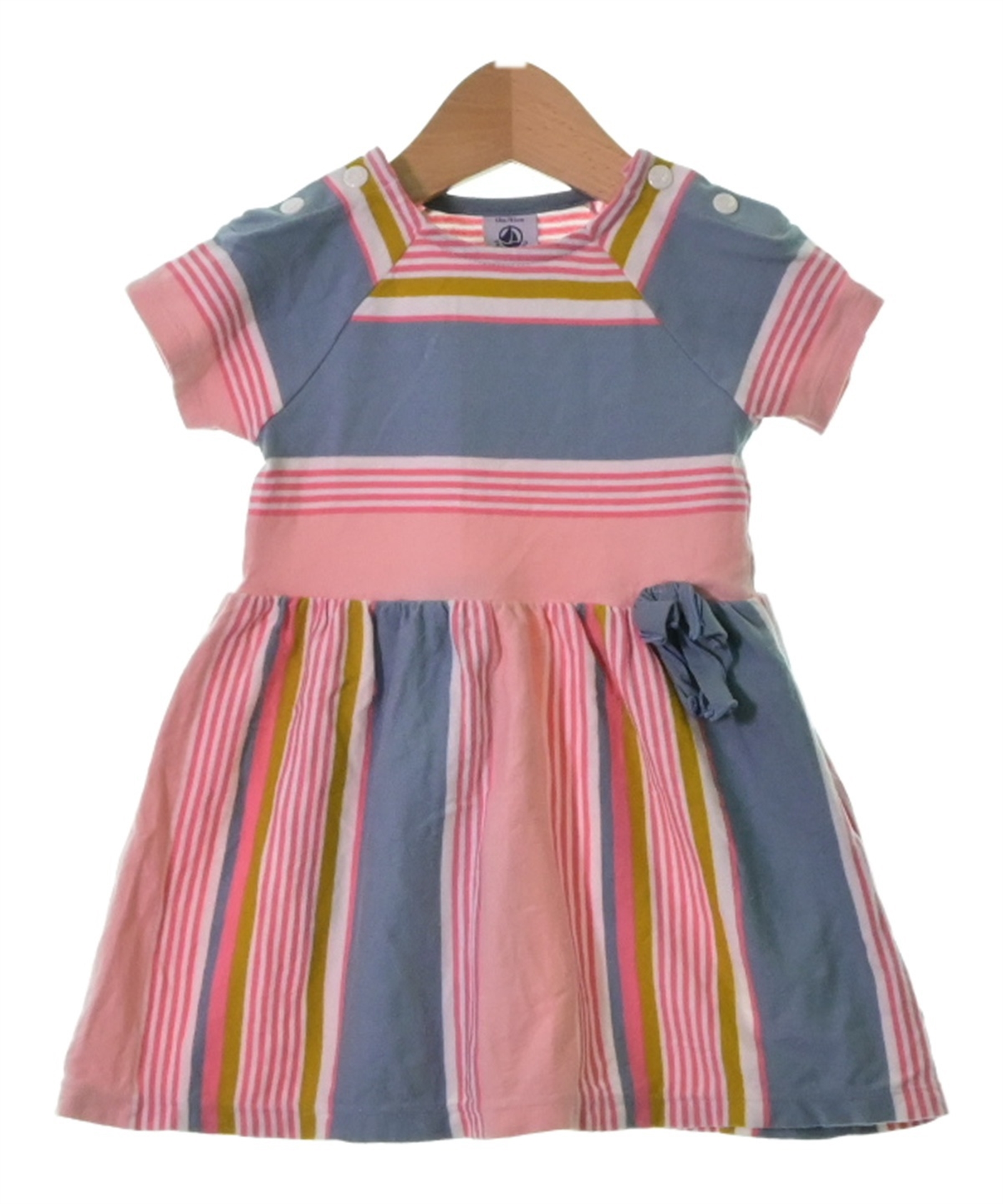 【未使用タグ付き】PETITBATEAU プチバトー★コットンワンピース ピンク jh0084-01_1.jpg