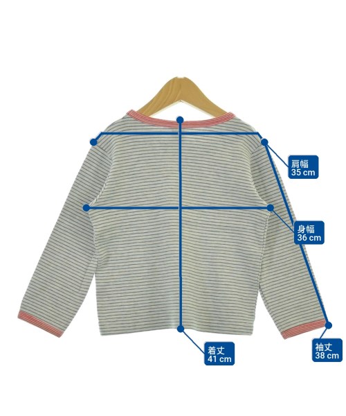 PETIT BATEAU（プチバトー）Tシャツ・カットソー グレー サイズ:110(5T-6T) キッズ/2200636177031