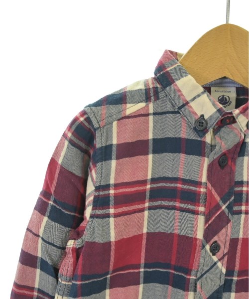PETIT BATEAU（プチバトー）シャツ 赤 サイズ:104(3T-4T) キッズ/2200636177086