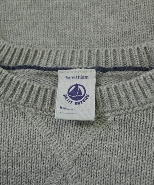 PETIT BATEAU（プチバトー）ニット グレー サイズ:110(5T-6T) キッズ/2200636177154