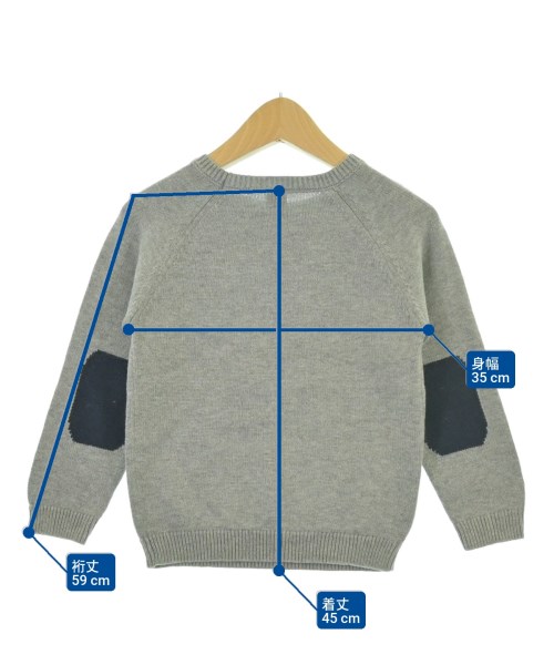 PETIT BATEAU（プチバトー）ニット グレー サイズ:110(5T-6T) キッズ/2200636177154
