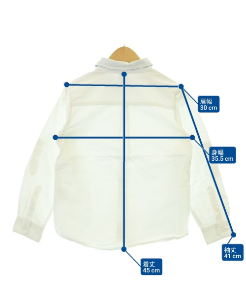 PETIT BATEAU（プチバトー）シャツ 白 サイズ:110(5T-6T) キッズ/2200636177192