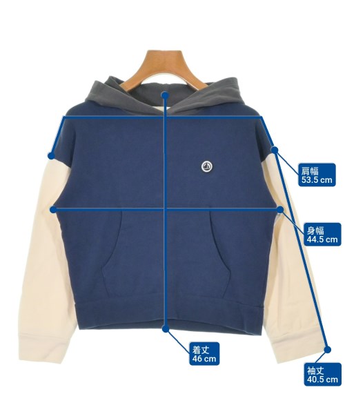 PETIT BATEAU（プチバトー）パーカー 紺 サイズ:140(11T-12T) キッズ/2200621968149