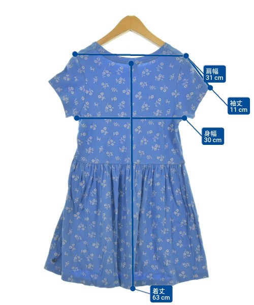 PETIT BATEAU（プチバトー）ワンピース（その他） 青 サイズ:120(7T-8T) キッズ/2200615440125