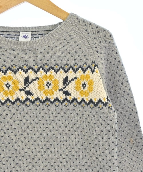 PETIT BATEAU（プチバトー）ニット グレー サイズ:140(11T-12T) キッズ/2200717318636