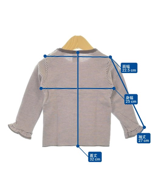 PETIT BATEAU（プチバトー）Tシャツ・カットソー 茶 サイズ:81(12M) キッズ/2200717450534