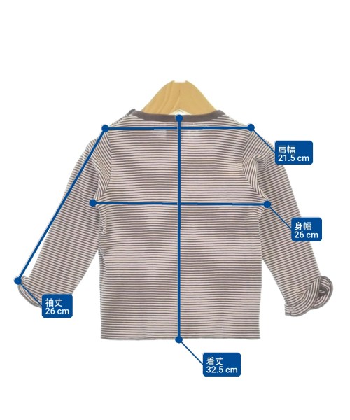 PETIT BATEAU（プチバトー）Tシャツ・カットソー 茶 サイズ:81(12M) キッズ/2200717450541
