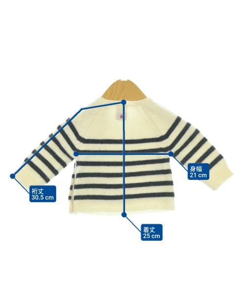 PETIT BATEAU（プチバトー）ニット 白 サイズ:60(3M) キッズ/2200679536093