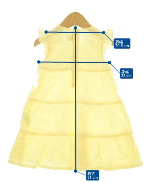 PETIT BATEAU（プチバトー）ワンピース（その他） 黄 サイズ:86(24M) キッズ/2200680532206