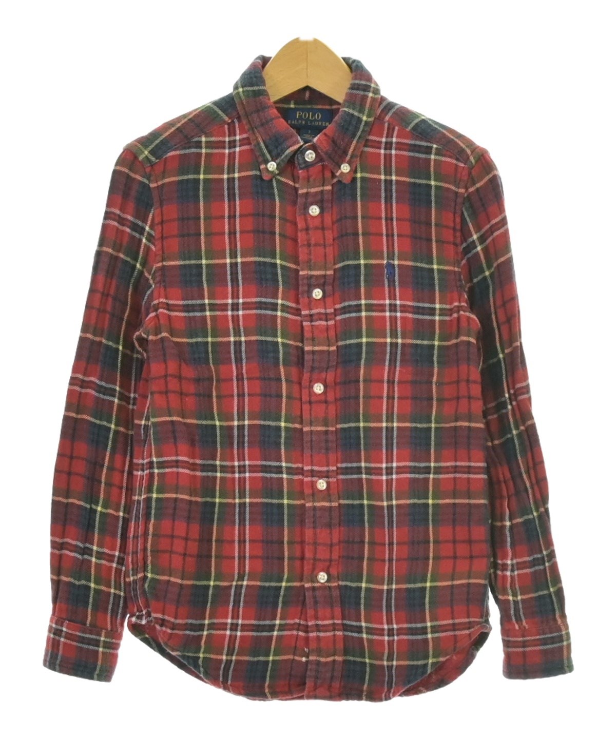 Polo Ralph Lauren(ポロラルフローレン)シャツ 赤 サイズ:130(9T-10T Polo Ralph Lauren(ポロラルフローレン)シャツ 赤 サイズ:130(9T-10T