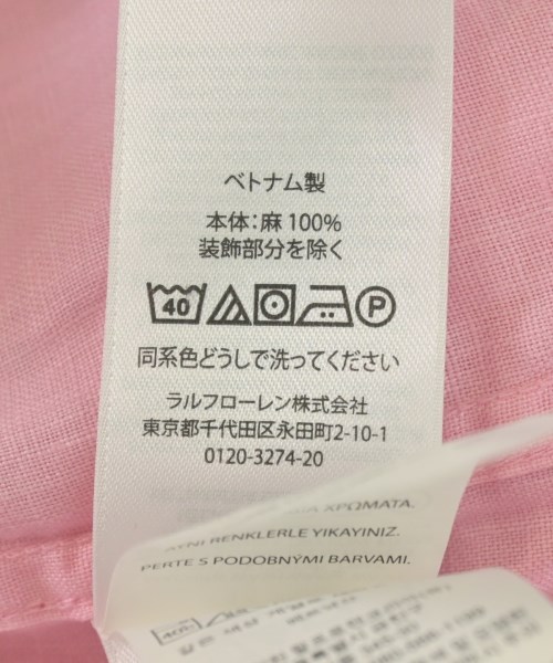 Polo Ralph Lauren（ポロラルフローレン）シャツ ピンク サイズ:120(7T-8T) キッズ/2200686332022