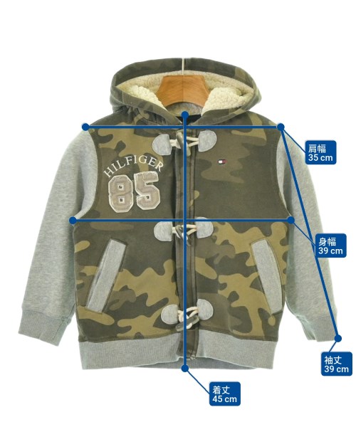 TOMMY HILFIGER（トミーヒルフィガー）パーカー カーキ サイズ:4(100cm位) キッズ/2200666957054