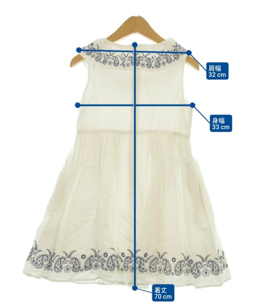 BeBe（ベベ）ワンピース（その他） 白 サイズ:130(9T-10T) キッズ/2200643288140
