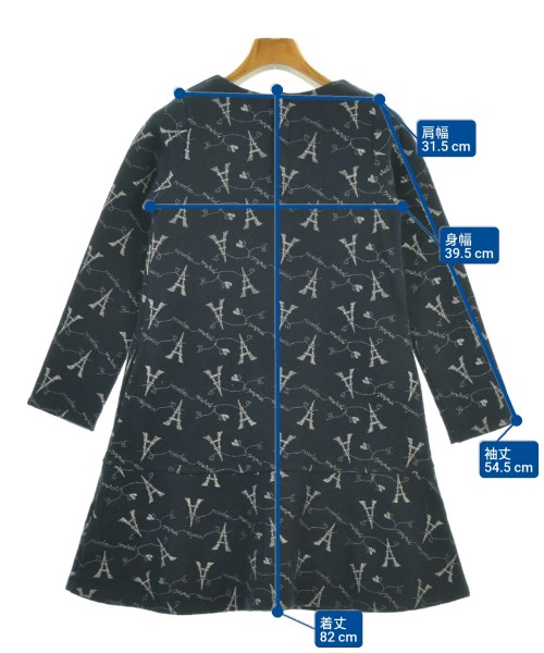 BeBe（ベベ）ワンピース（その他） 紺 サイズ:140(11T-12T) キッズ/2200663203062