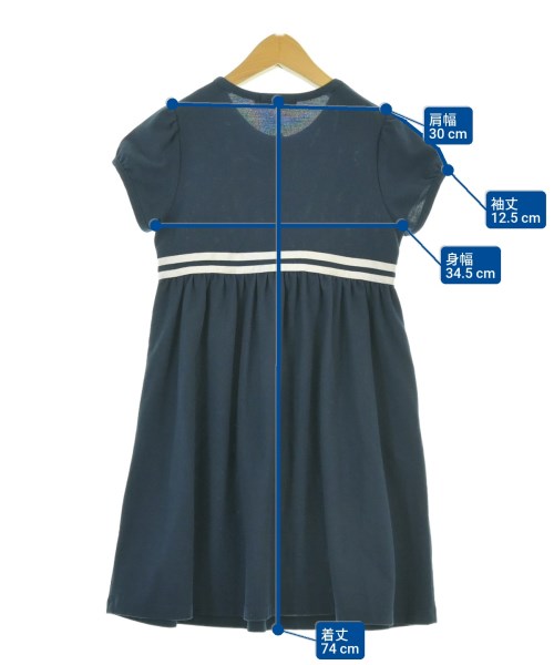 BeBe（ベベ）ワンピース（その他） 紺 サイズ:130(9T-10T) キッズ/2200663203147