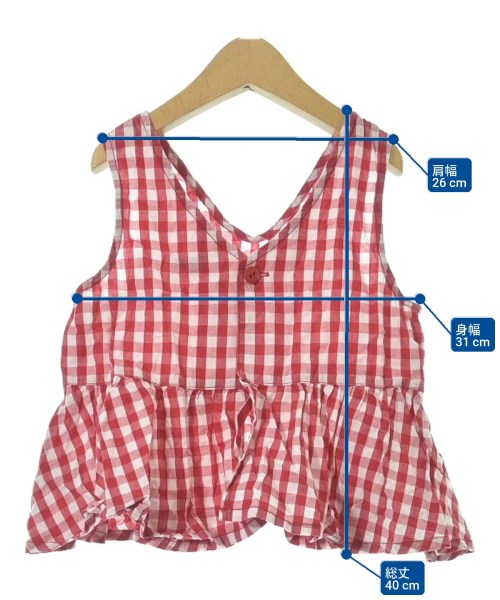 BeBe（ベベ）シャツ 赤 サイズ:120(7T-8T) キッズ/2200685951040