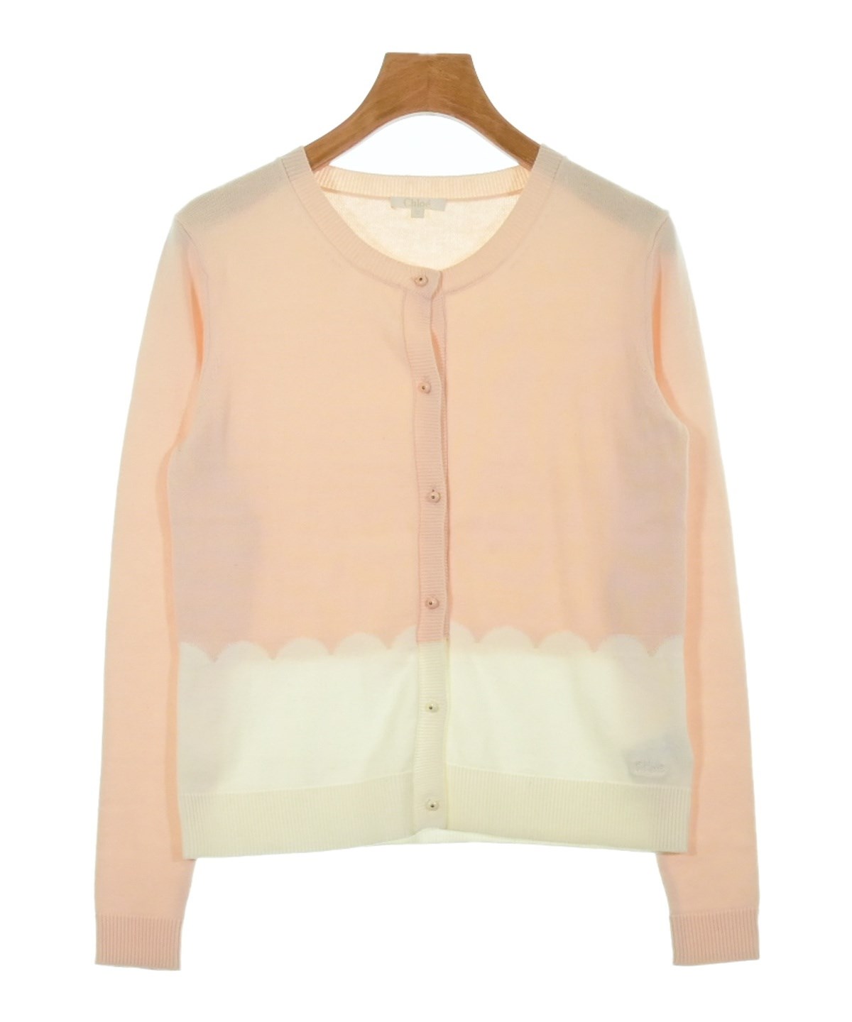 Chloe クロエ　キッズ　ニットワンピース　新品 大人もOK☆Chloeクロエ☆花柄刺繍入り ニットワンピース (Chloe