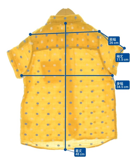 FITH（フィス）シャツ 黄 サイズ:120(7T-8T) キッズ/2200668542135