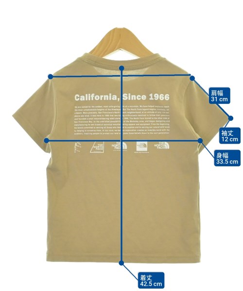 THE NORTH FACE（ザノースフェイス）Tシャツ・カットソー ベージュ サイズ:110(5T-6T) キッズ/2200650879041