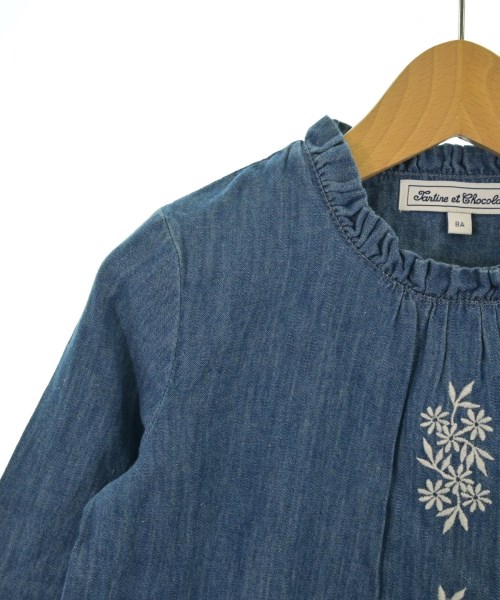 Tartine et chocolat（タルティーヌ　エ　ショコラ）シャツ 青 サイズ:120(7T-8T) キッズ/2200641700415