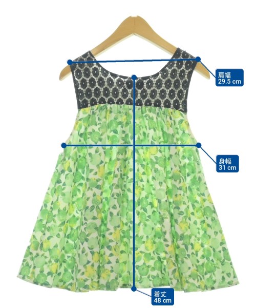 ANNA SUI mini（アナスイミニ）シャツ 緑 サイズ:L(130cm位) キッズ/2200698980105