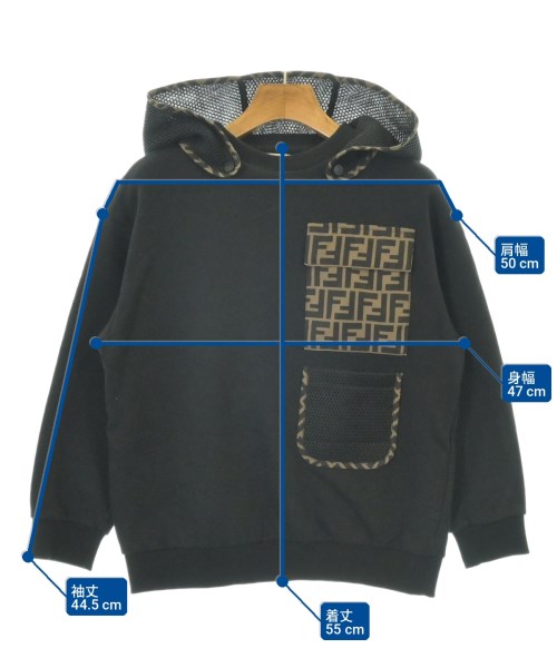 FENDI（フェンディ）パーカー 黒 サイズ:130(9T-10T) キッズ/2200715210345